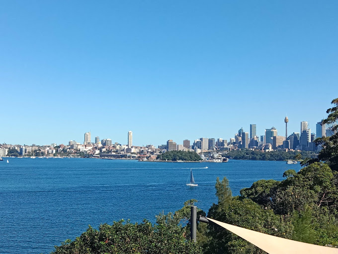 View of Sydney Harbour and the city skyline from Taronga Zoo