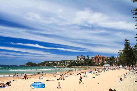 Manly Beach shoreline on Sydney's Northern Beaches